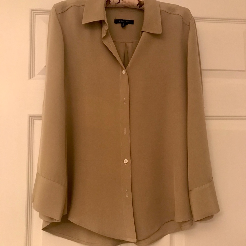Silk Taupe Louben blouse
